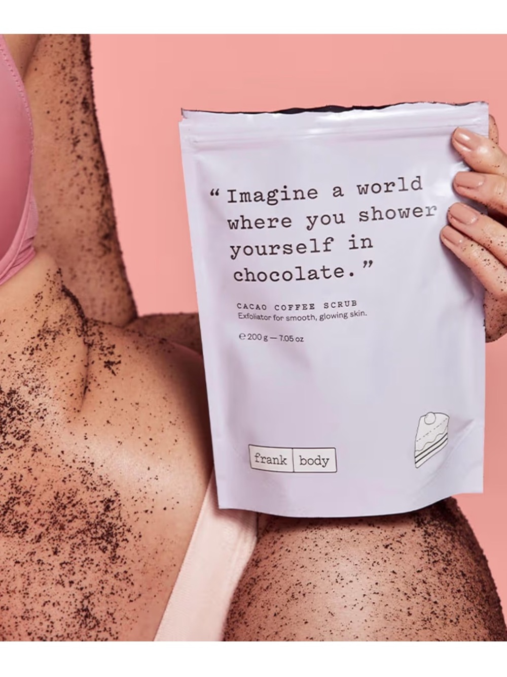 Organic Gommage Frank Body Cacao Coffee Scrub Chocolate NEW